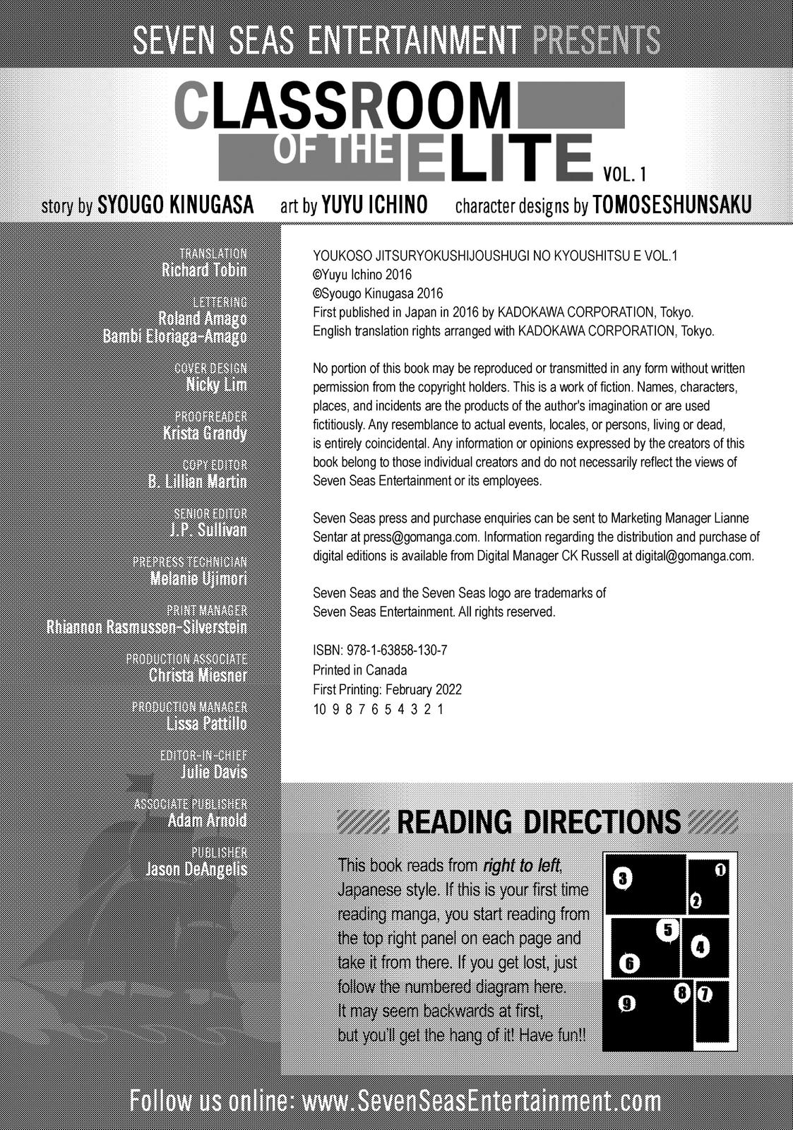 Read Classroom of the Elite Manga Online