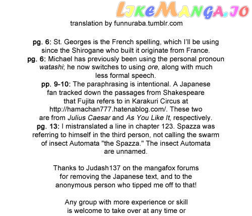 Read Karakuri Circus Manga Online