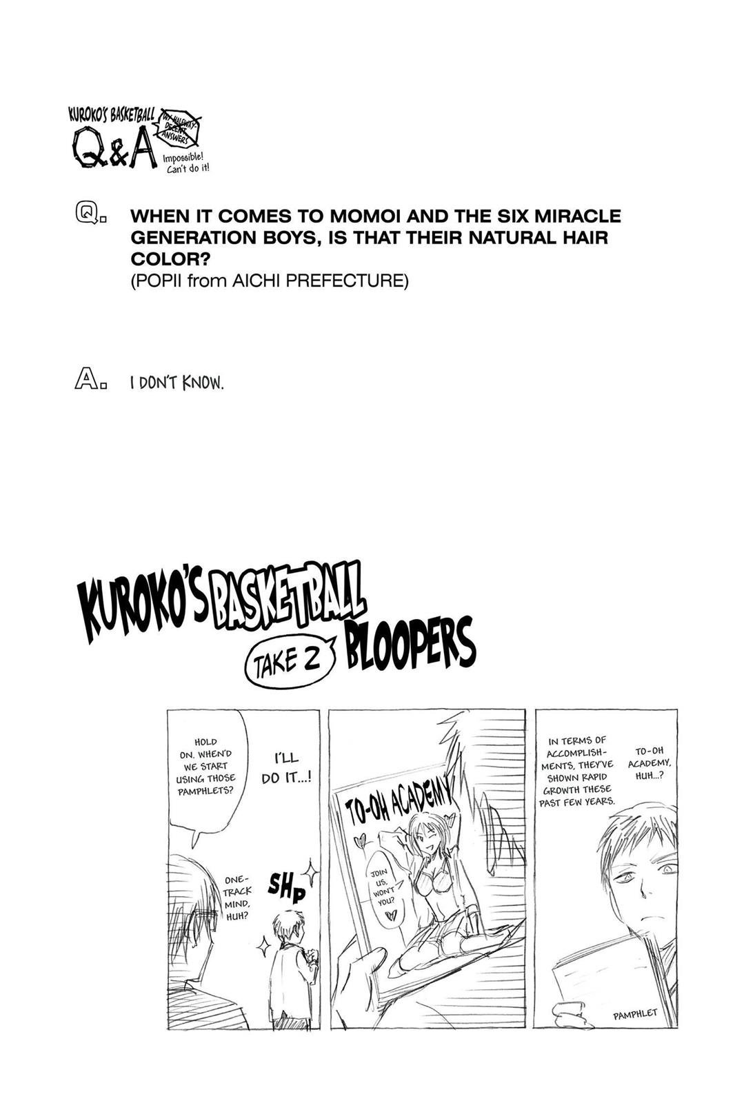 Read Kuroko's Basketball Manga Online