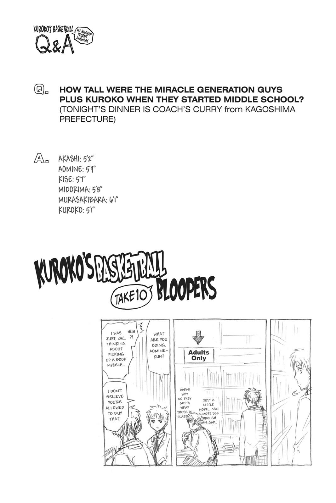 Read Kuroko's Basketball Manga Online