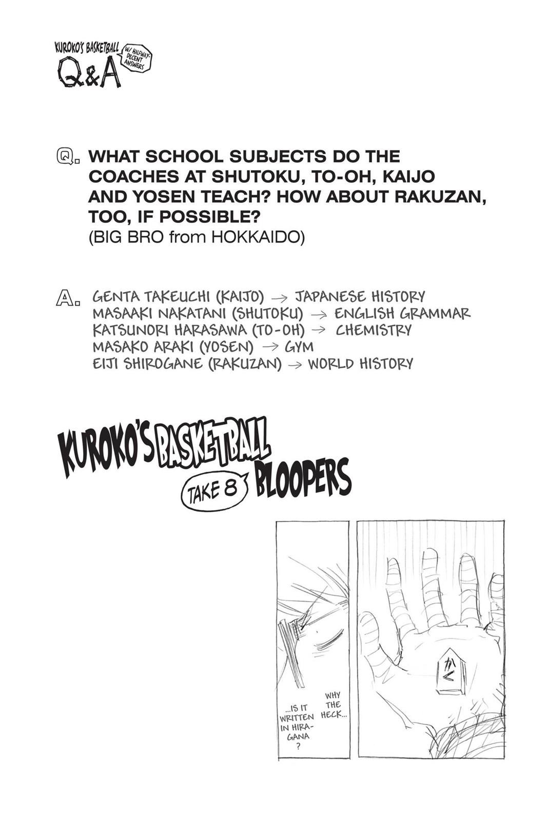 Read Kurokos Basketball Manga Online