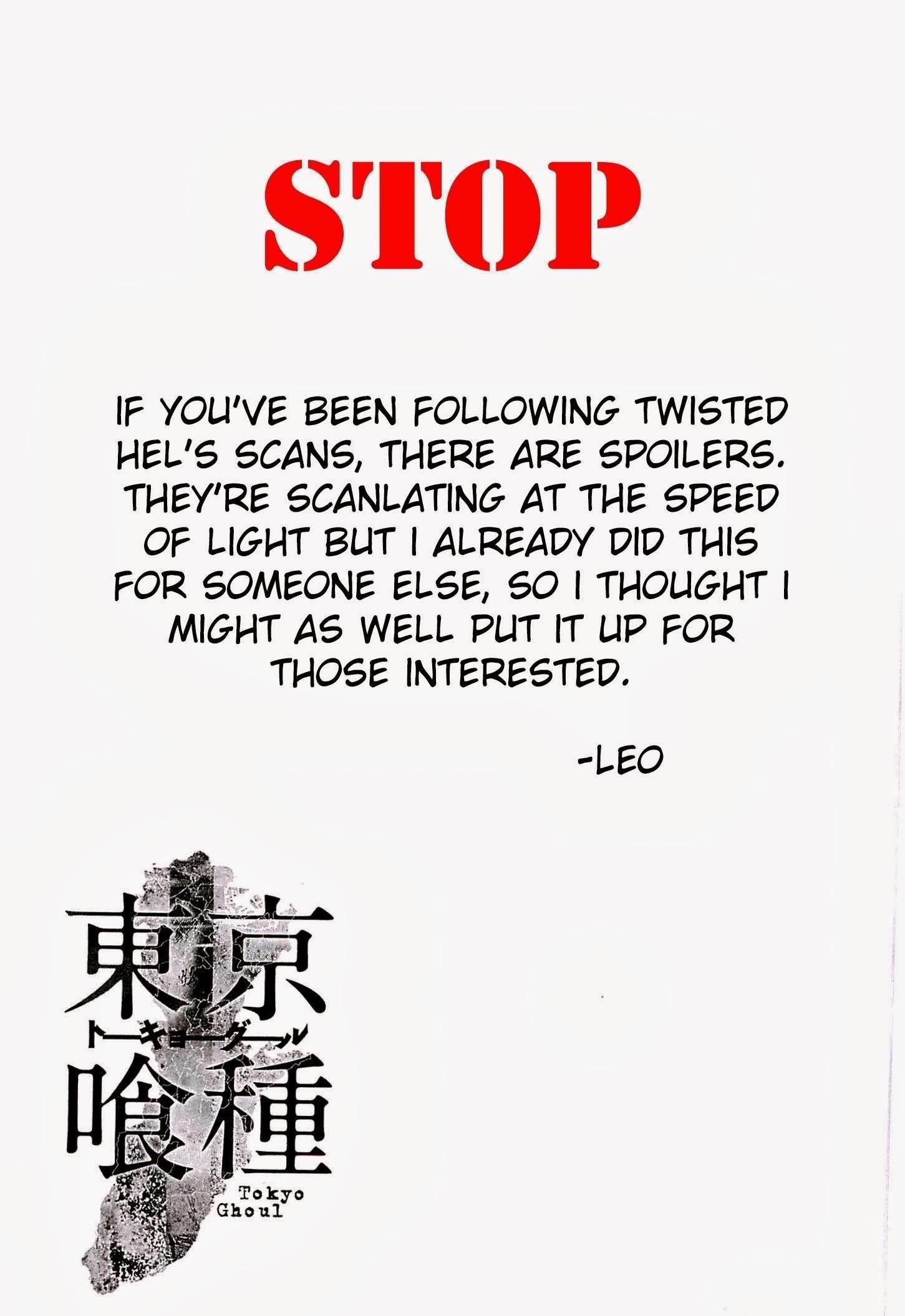 Read Tokyo Ghoul Manga Online