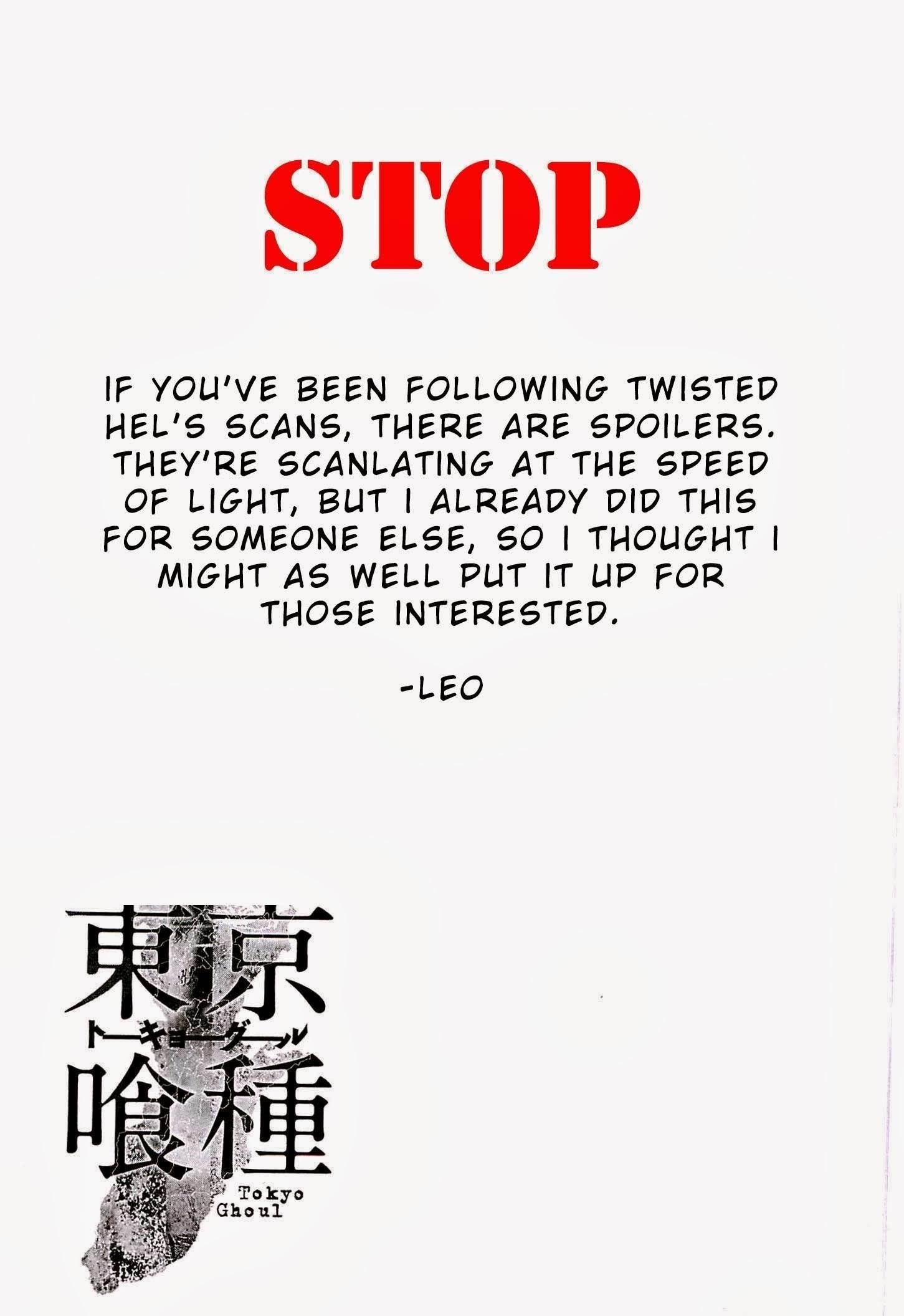 Read Tokyo Ghoul Manga Online